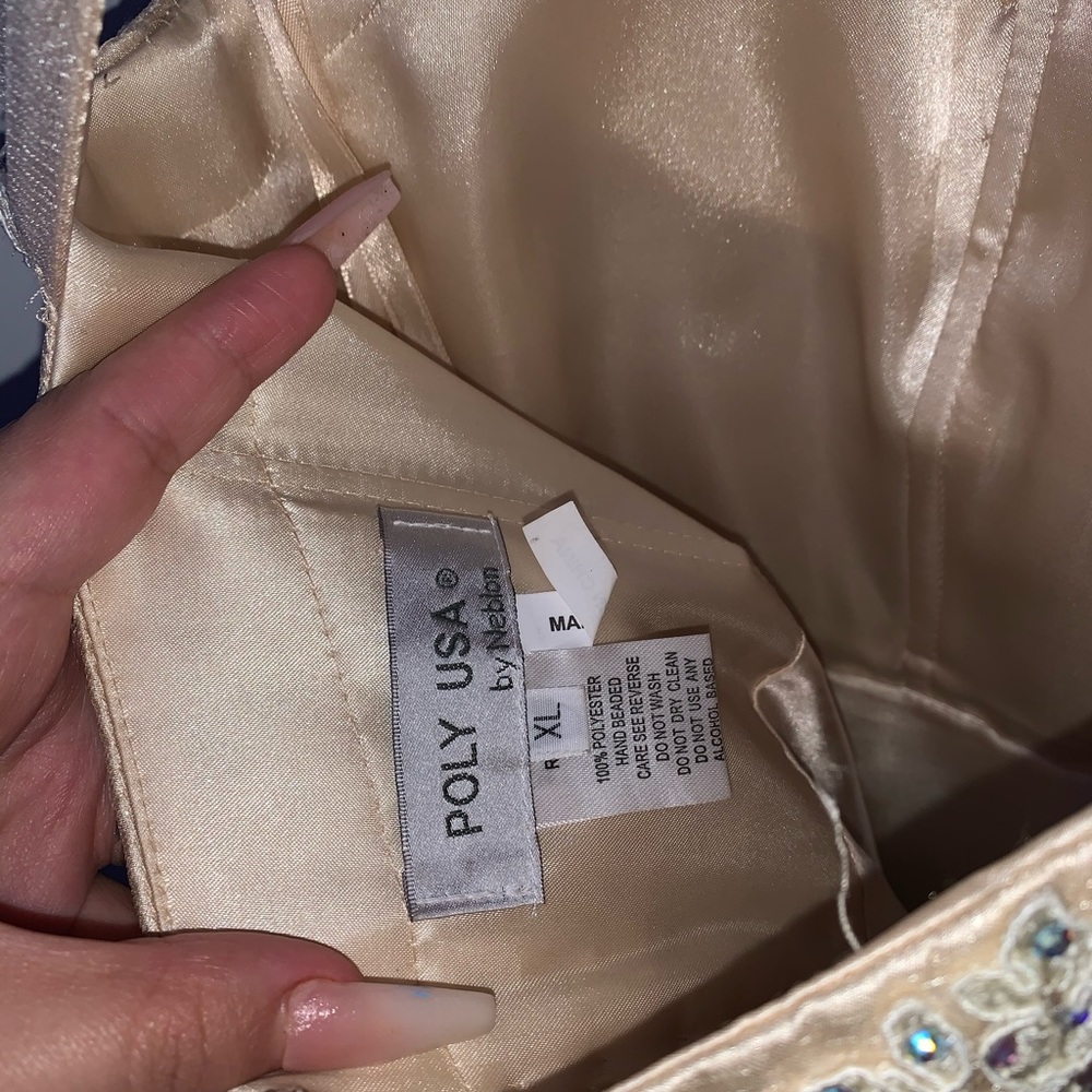 Short gold beautiful dress